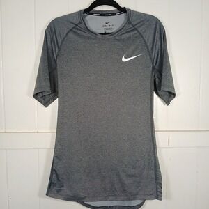 Nike Pro Shirt Slim Fit Compression Top Men's Medium Gray Performance SS BV5633